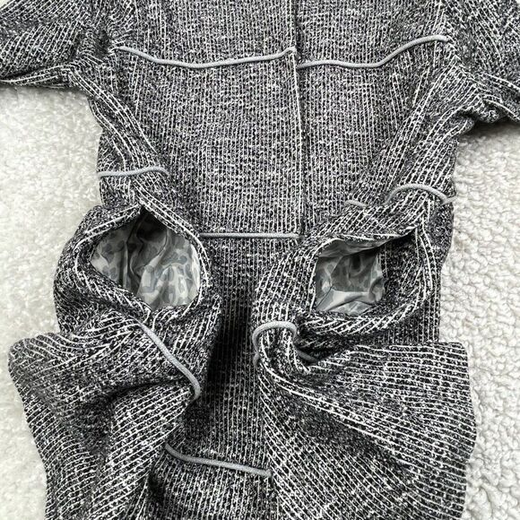 Cabi The Times Jacket 3/4 Sleeve Tweed Black White - Picture 7 of 13